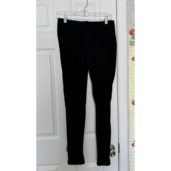 Hale Bob Medium Women’s Black Pig Suede Pants Skinny Pull On Ankle - Picture 13 of 15